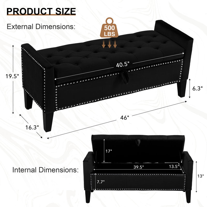 Teak wood upholstered bench for bedroom decor