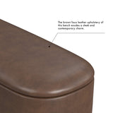 Contemporary teak wood storage bench for bedroom
