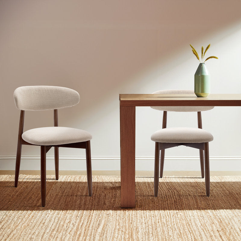 Premium upholstered teak wood chair