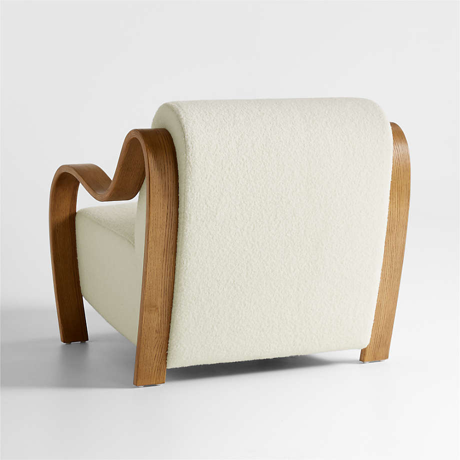 Upholstered teak wood leisure chair for home