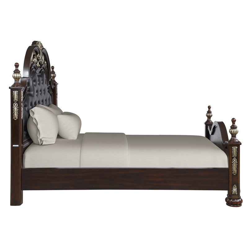 Classic teak wood bed frame for master bedroom