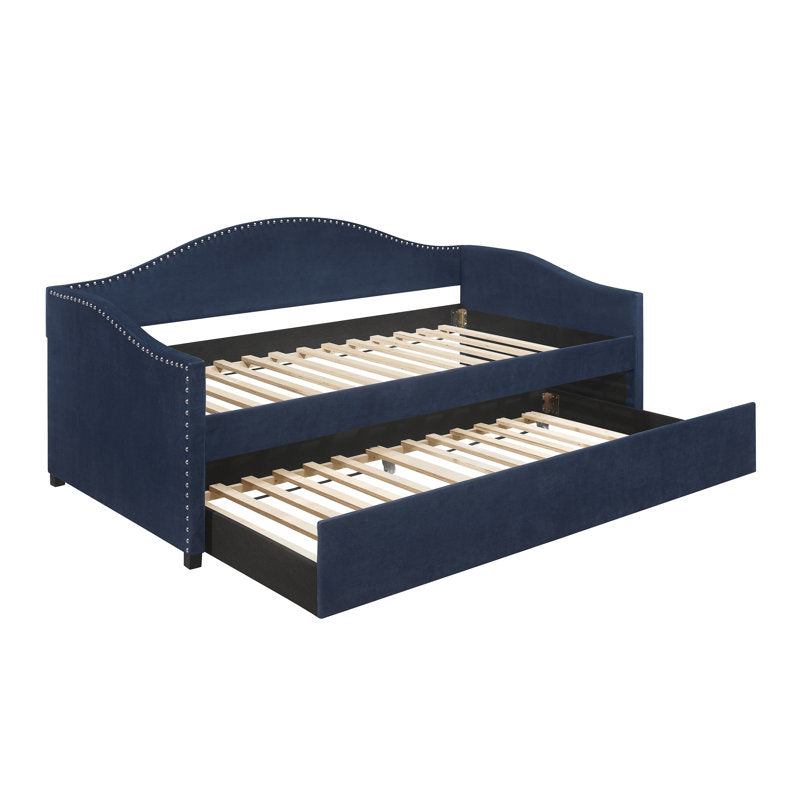 Luxury upholstered daybed with pull-out trundle