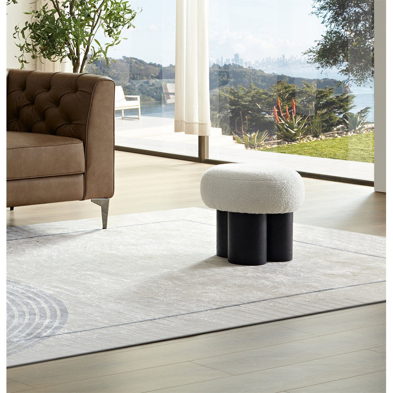 Luxury solid teak wood designer stool for living room