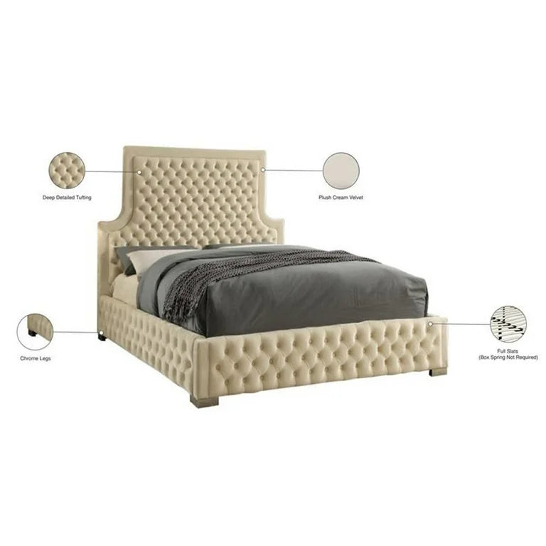 wingback tufted bed frame luxury bedroom furniture