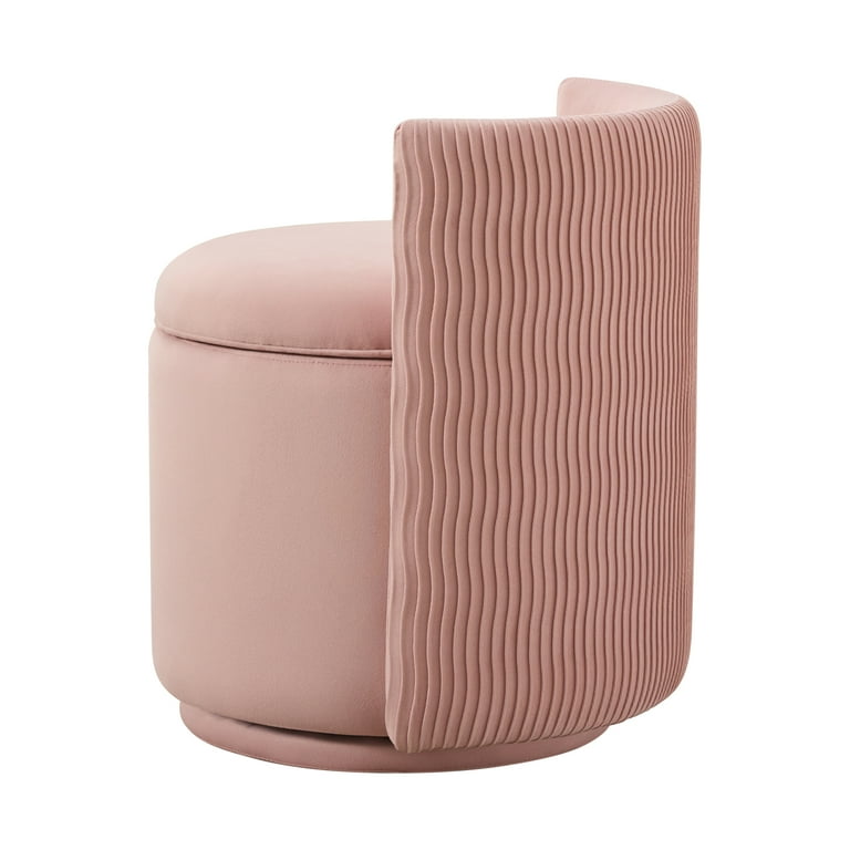 Blush pink vanity chair with swivel