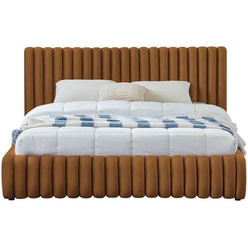 Elegant bedroom furniture upholstered bed