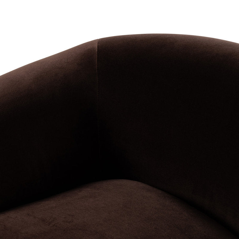 Contemporary teak wood barrel chair for home décor