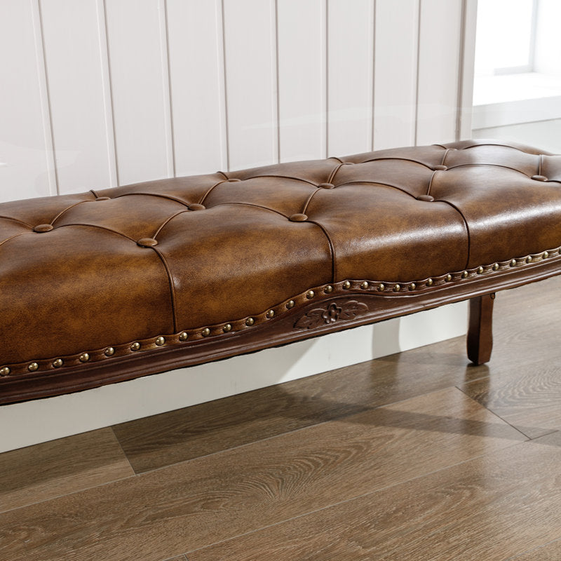 Luxury hallway teak wood bench