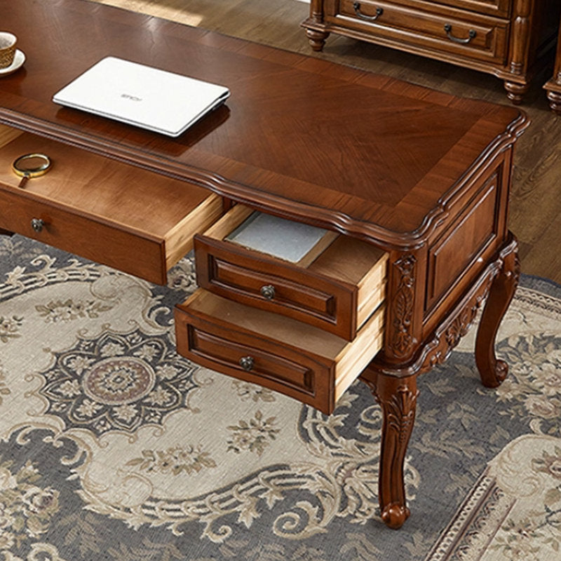 Handcrafted royal teak wood writing desk
