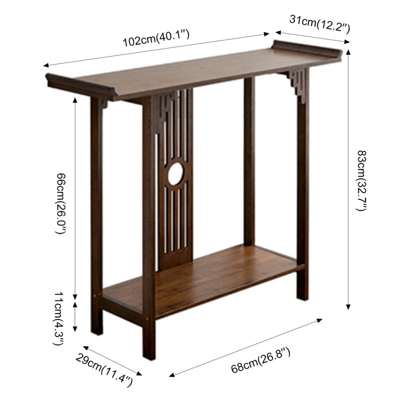 Elegant wooden console table