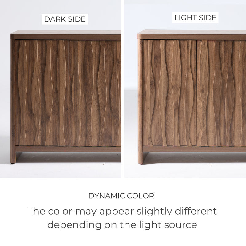 Elegant storage cabinet with walnut finish