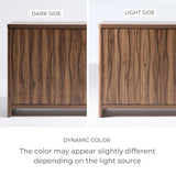 Elegant storage cabinet with walnut finish