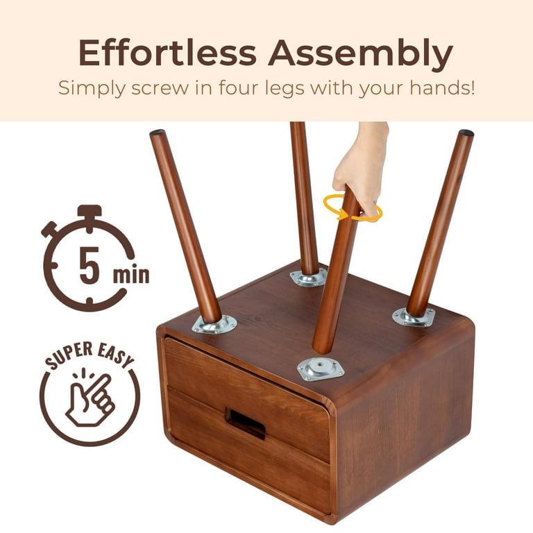 Contemporary wood nightstand interior