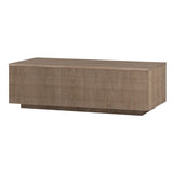 Minimalist wooden coffee table living room