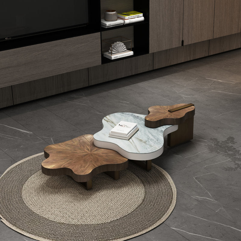 Cloud shape wooden center table with modern design