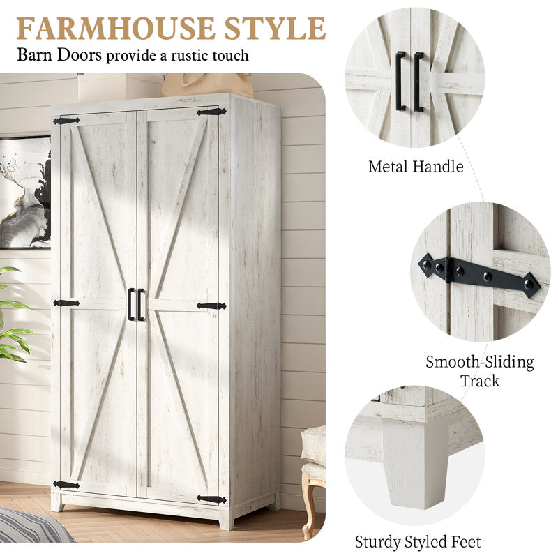 Minimalist teak wood wardrobe design