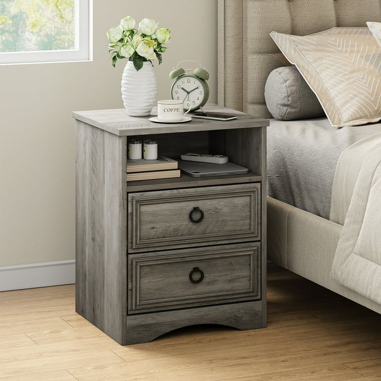 Compact wooden side table