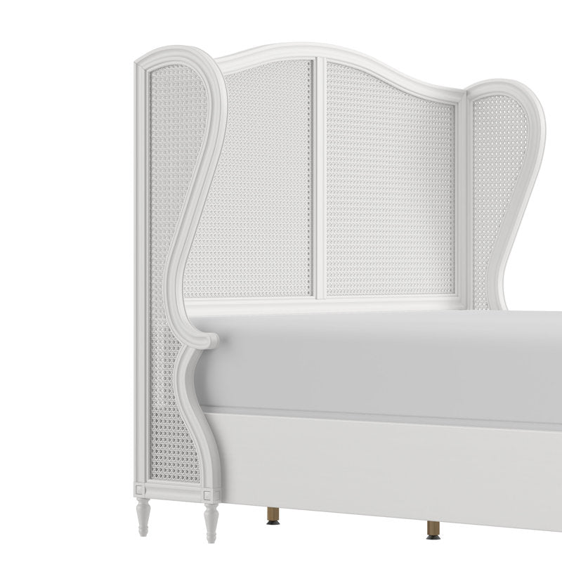 coastal style white bed frame
