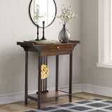 Modern teak wood foyer table

