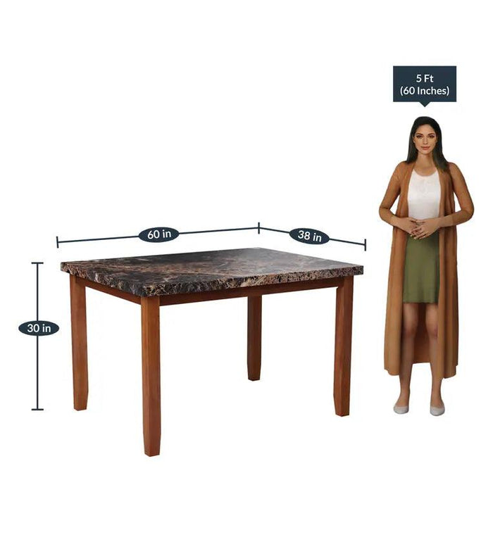 Stylish dining furniture with padded leather chairs