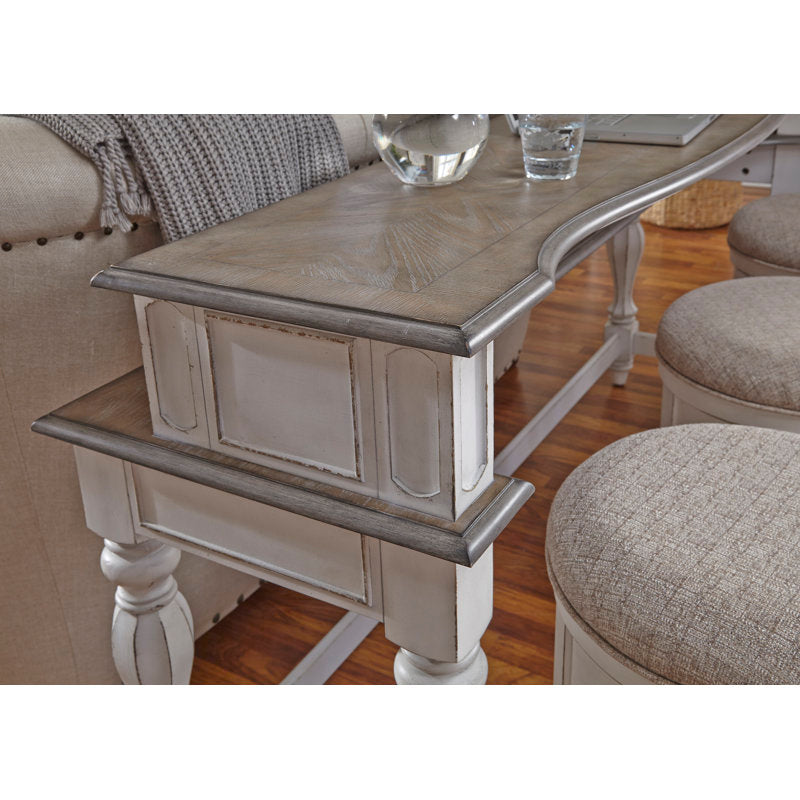 Traditional teak wood hall table