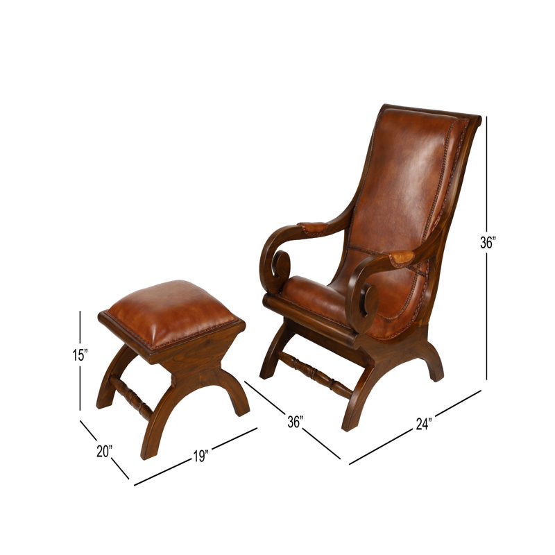 Sky Rise Decor teak wood lounge chair