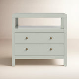 Contemporary bedside table with open shelf storage