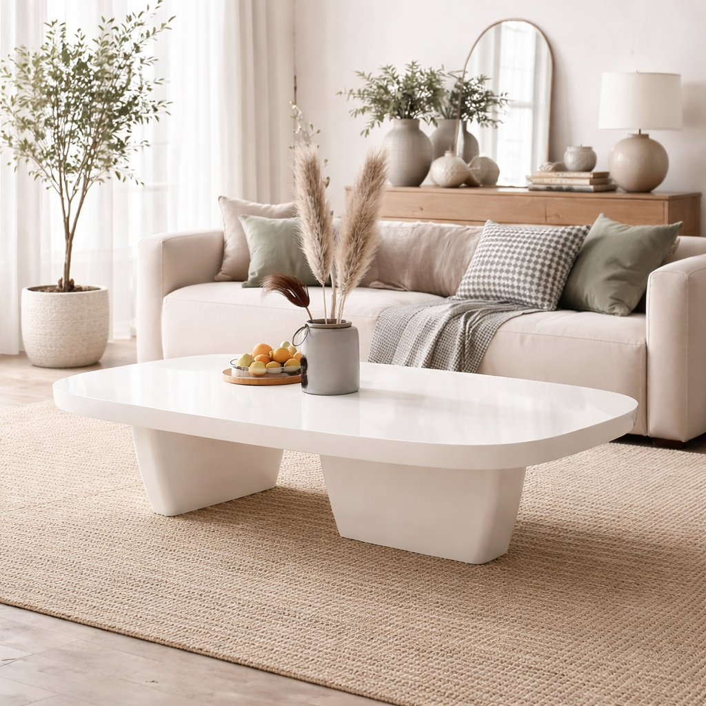 Orvessa Oval Wood Coffee Table