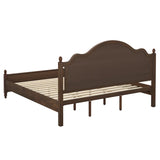 Luxury brown wood bed frame with elegant design