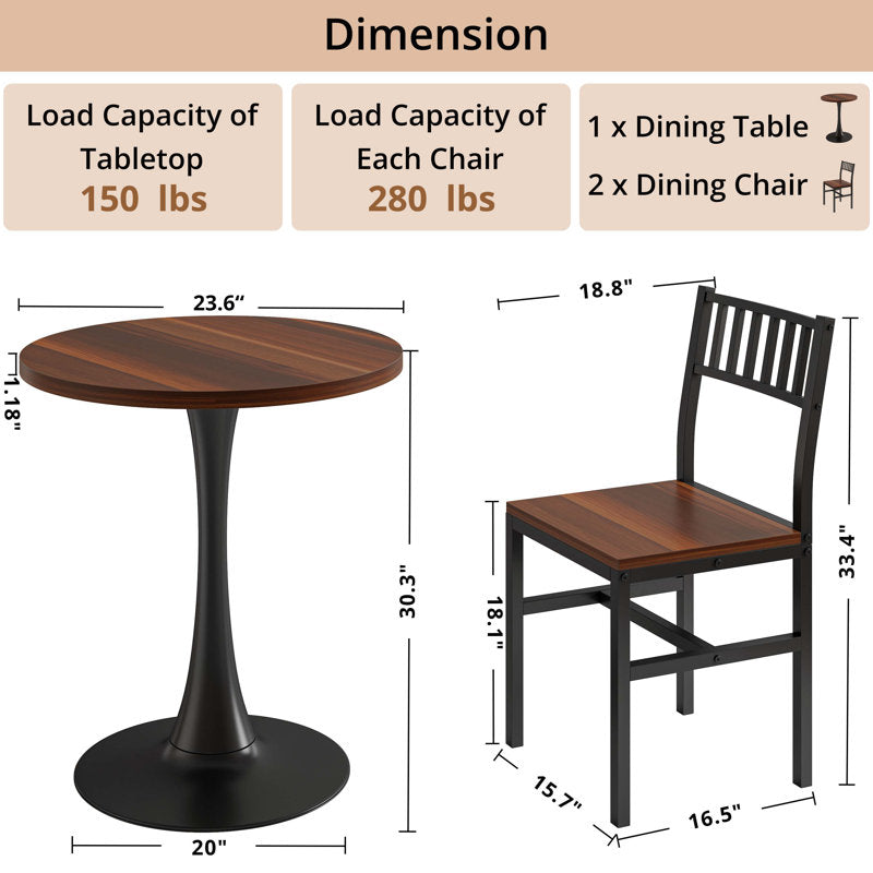 Contemporary wooden dining table with black pedestal base