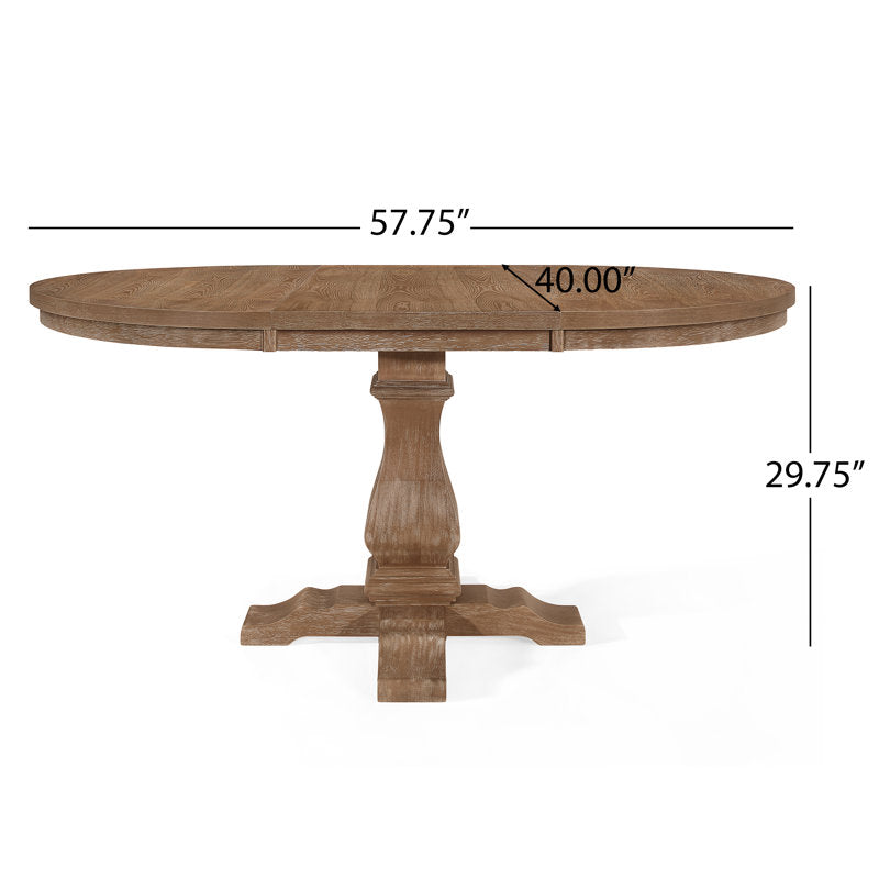 Premium teak wood round pedestal dining table