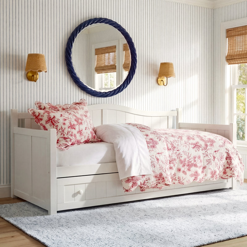 Stylish wooden daybed with storage.