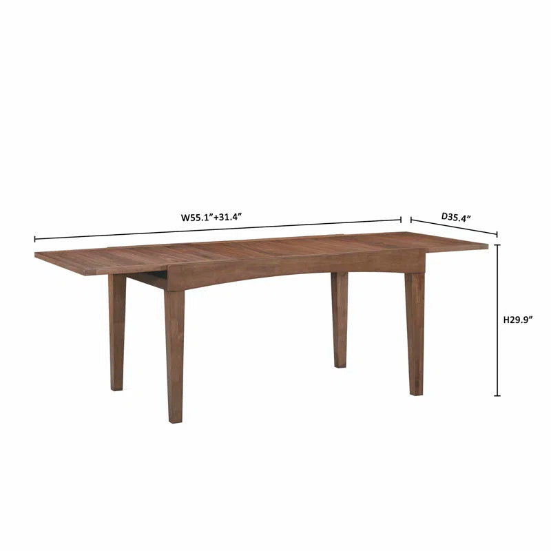 extendable wooden dining table interior setup
