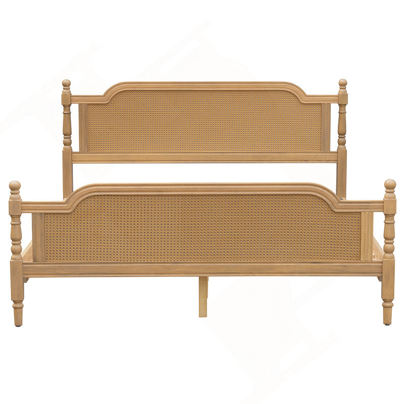 cozy bedroom cane bed frame