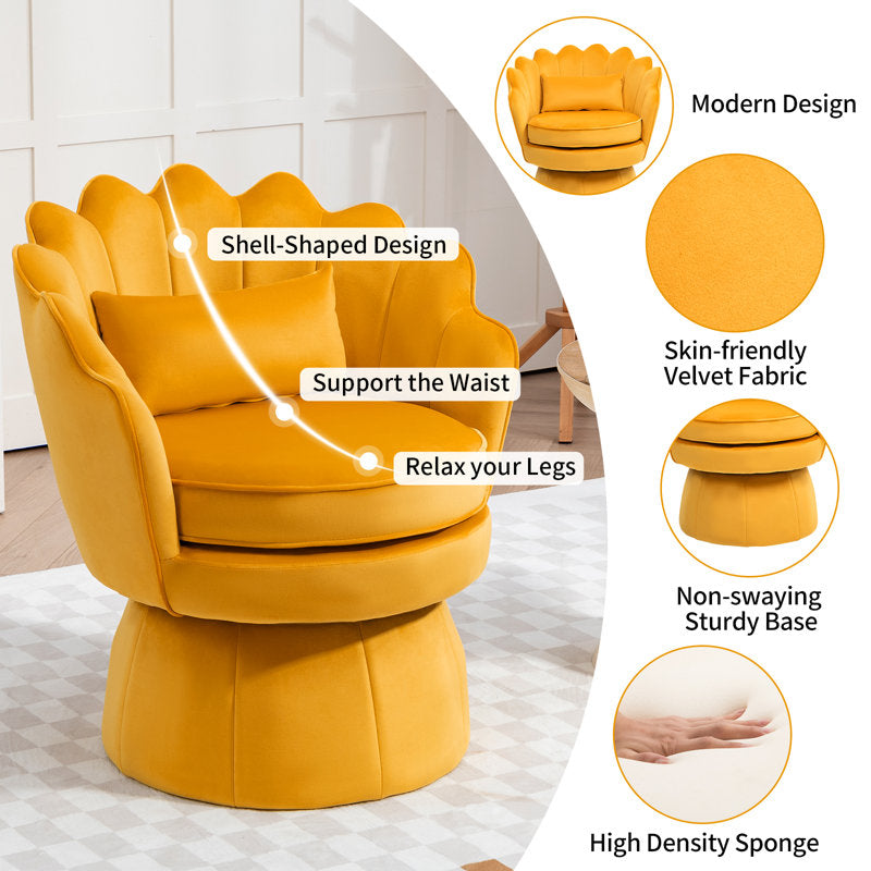 Stylish modern lounge chair with flower backrest design